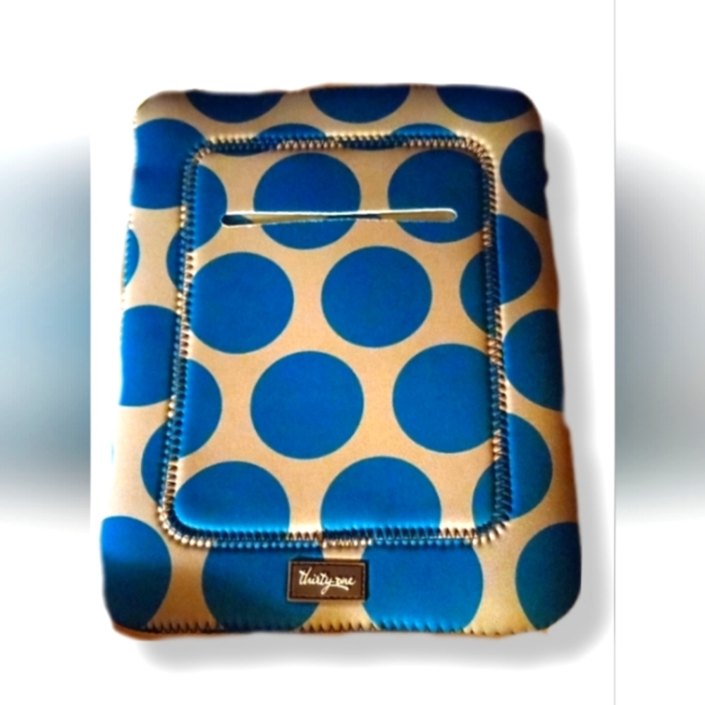 Thirty-one iPad Mini Polkadot Case in Dark Blue & Cream - Used